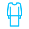 Blue hospital uniform icon