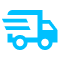 Blue fast truck icon